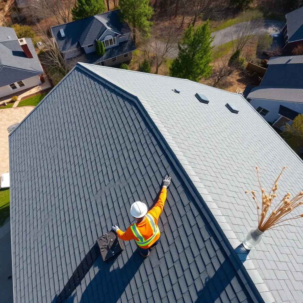 Drone roof view - Hudson Valley