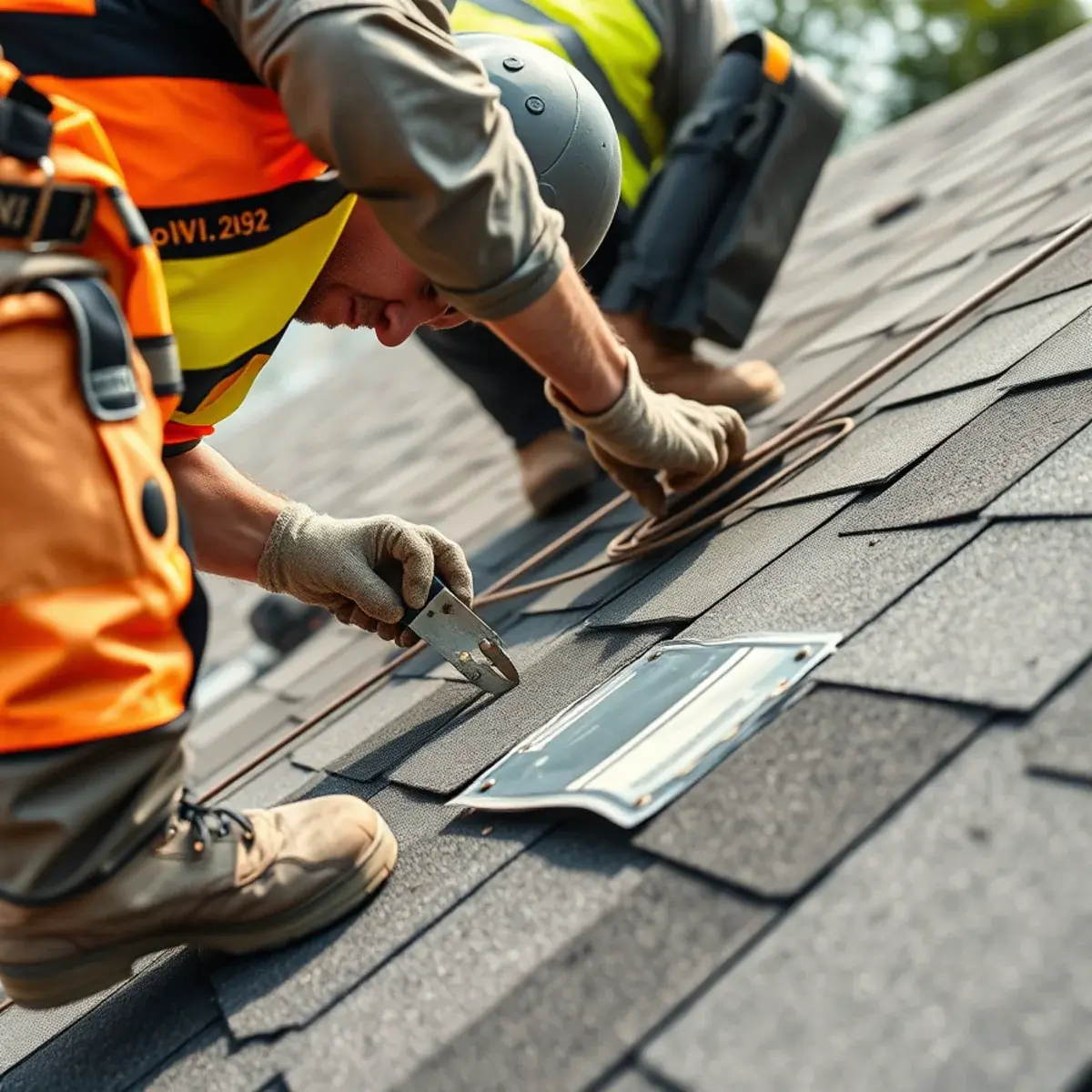Roof Repair service in progress for a New York homeowner
