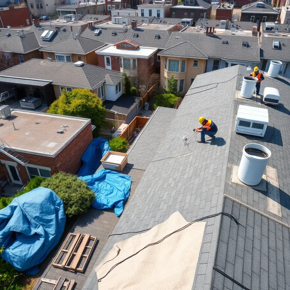 Roof replacement project near Bellerose, NY