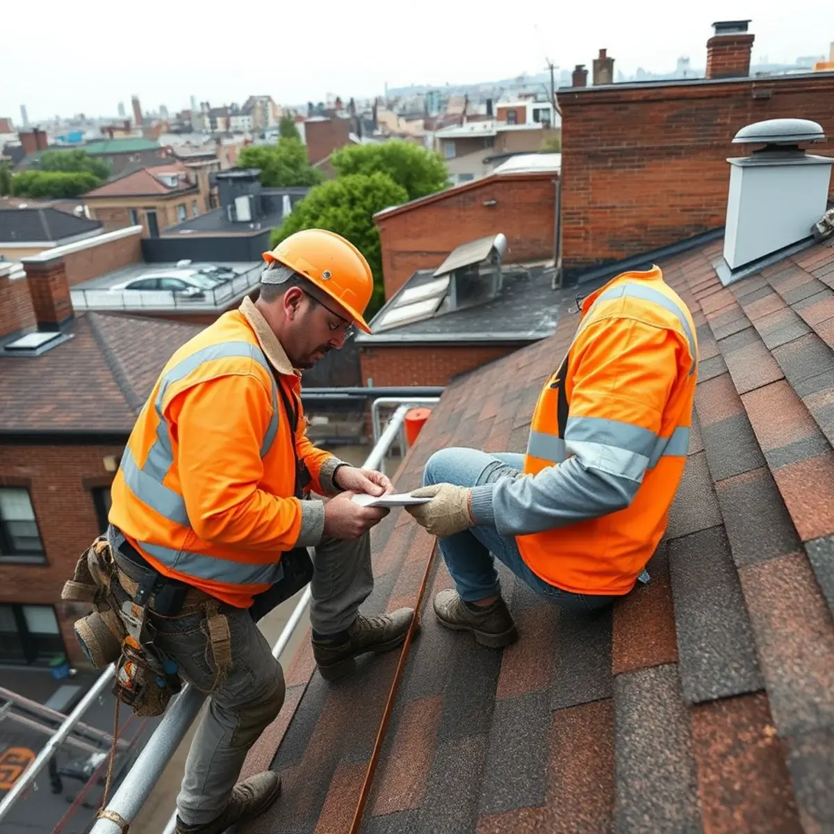Storm damage roof repair near Belmont, NY