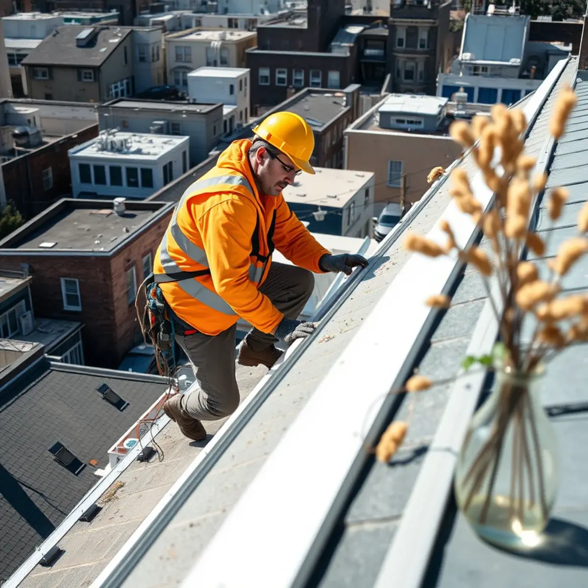 Gutter protection and roof drainage work near Brighton Beach, NY