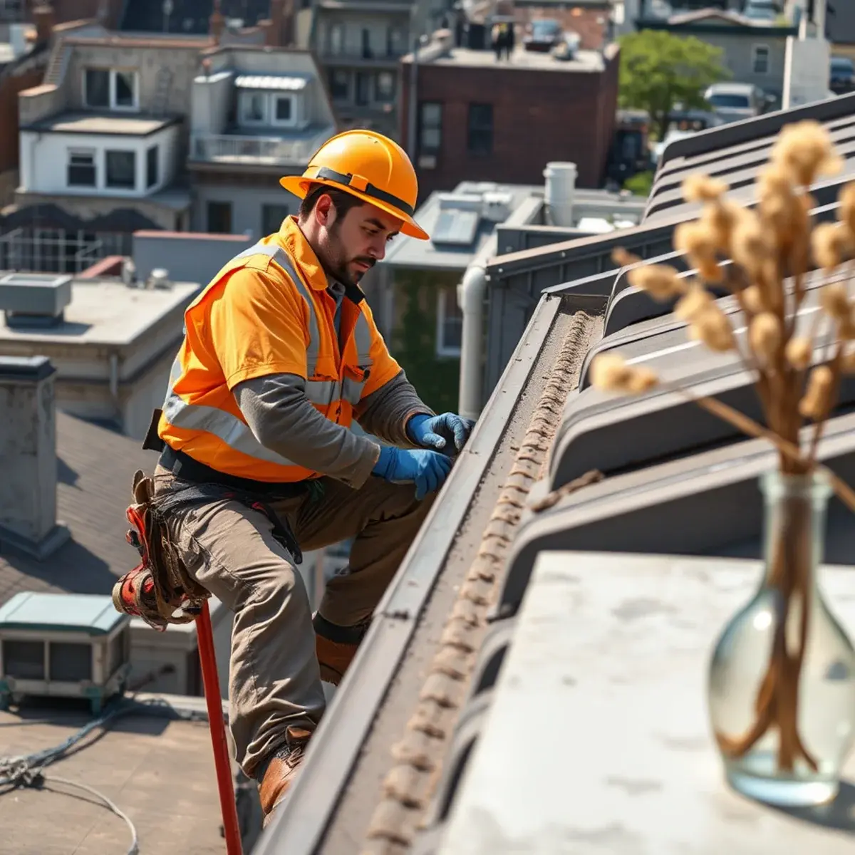 Gutter protection and roof drainage work near Brooklyn Heights, NY