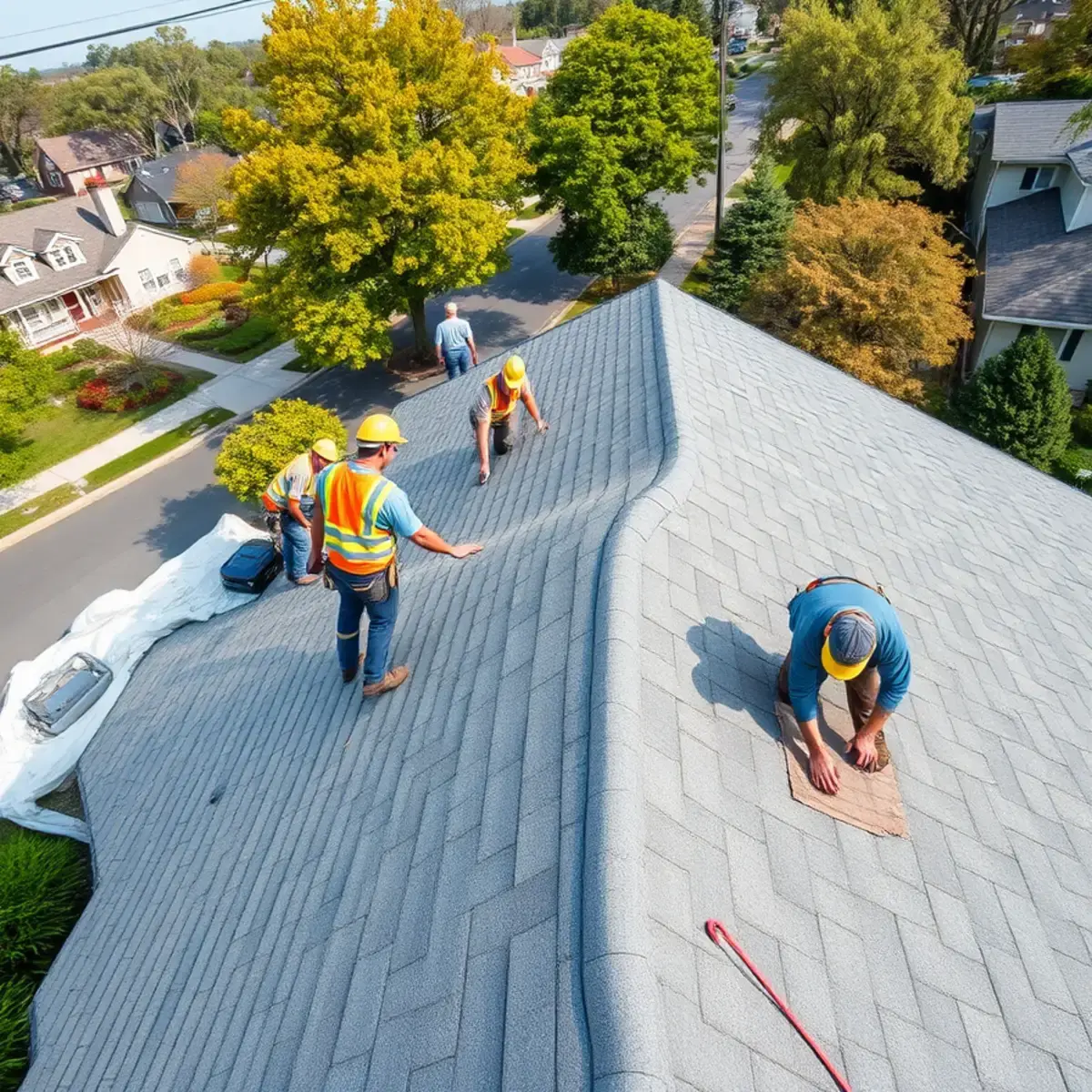 Roof replacement project near East Meadow, NY