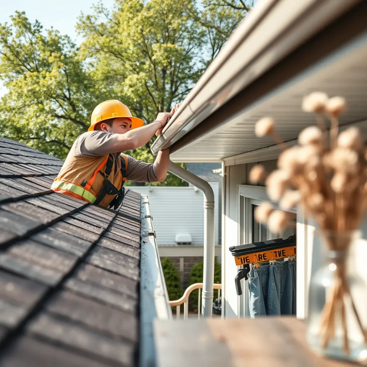 Gutter protection and roof drainage work near East Meadow, NY