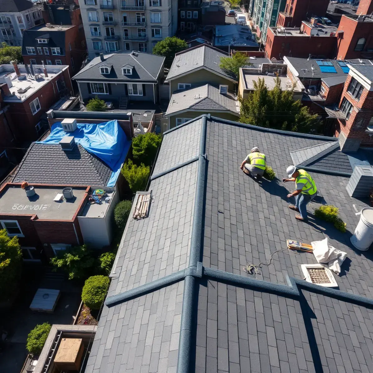 Roof replacement project near Financial District, NY