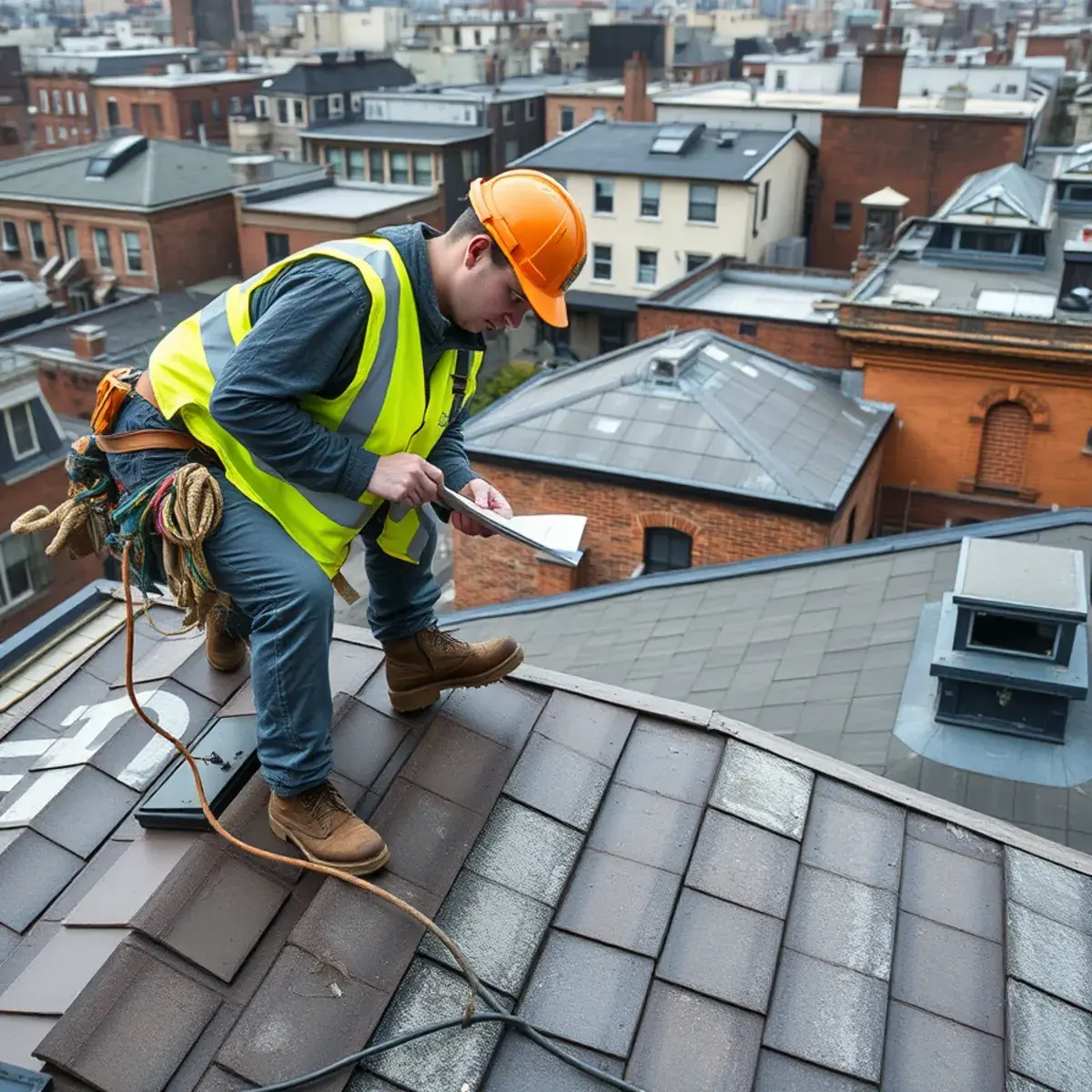 Storm damage roof repair near Financial District, NY