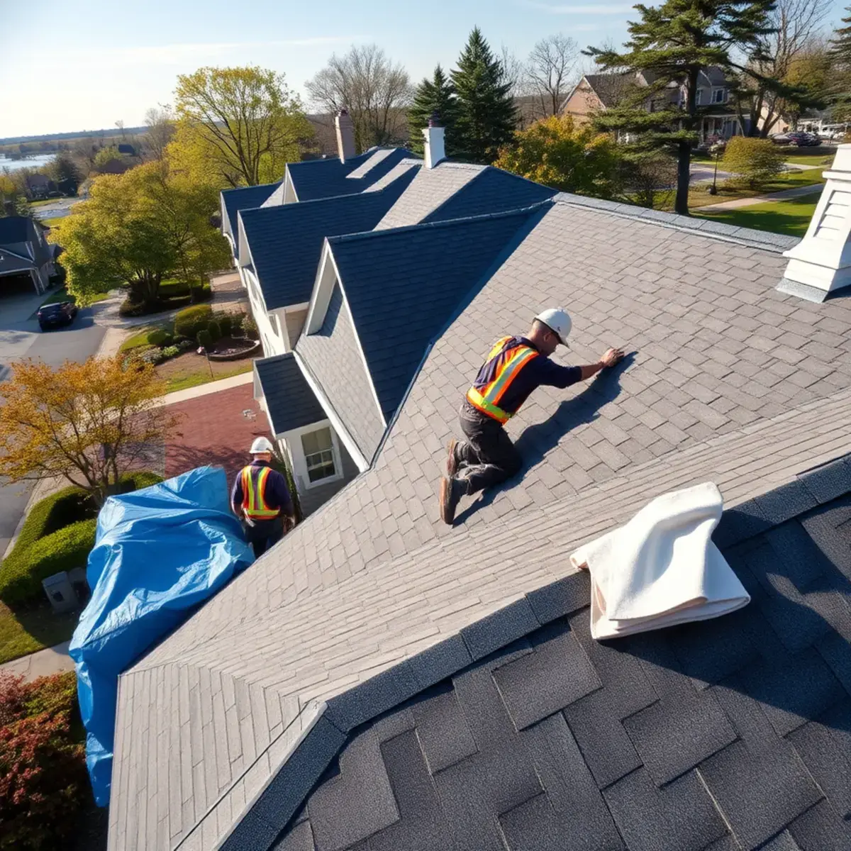 Roof replacement project near Garden City, NY
