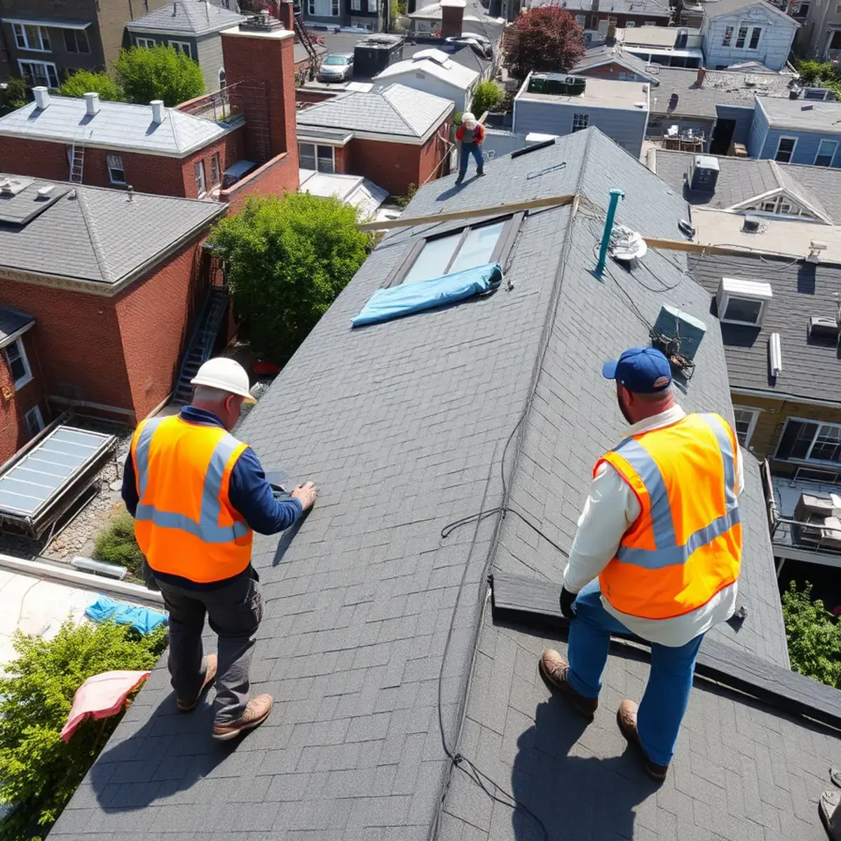 Roof replacement project near Gerritsen Beach, NY