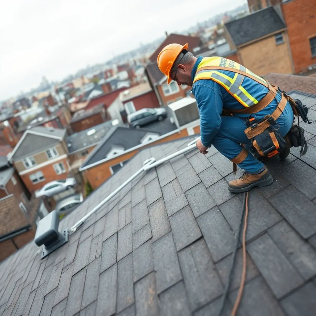Storm damage roof repair near Gerritsen Beach, NY