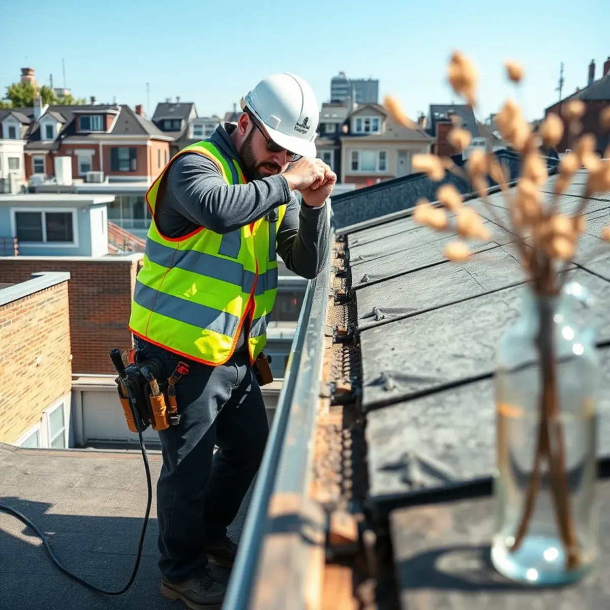 Gutter protection and roof drainage work near Gerritsen Beach, NY
