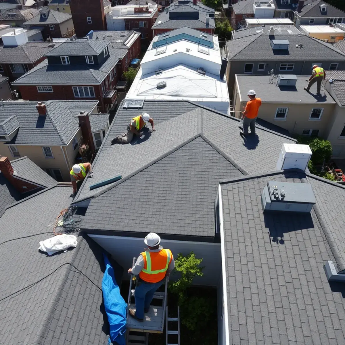 Roof replacement project near Great Kills, NY