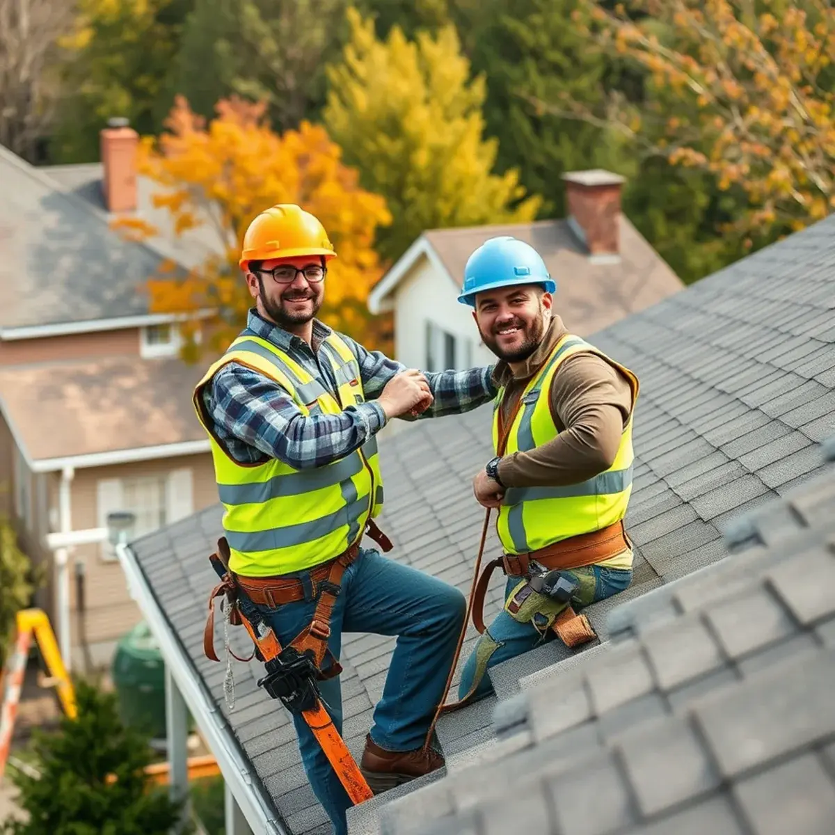 Roofing contractor working on a home in Hopewell Junction, NY