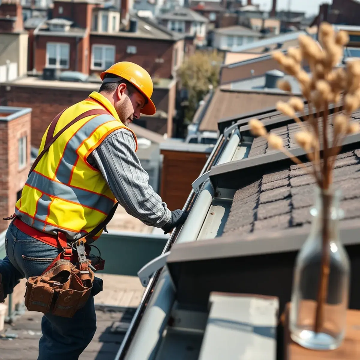 Gutter protection and roof drainage work near Kew Gardens, NY