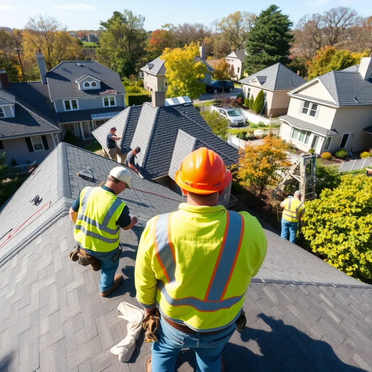 Roof replacement project near Larchmont, NY