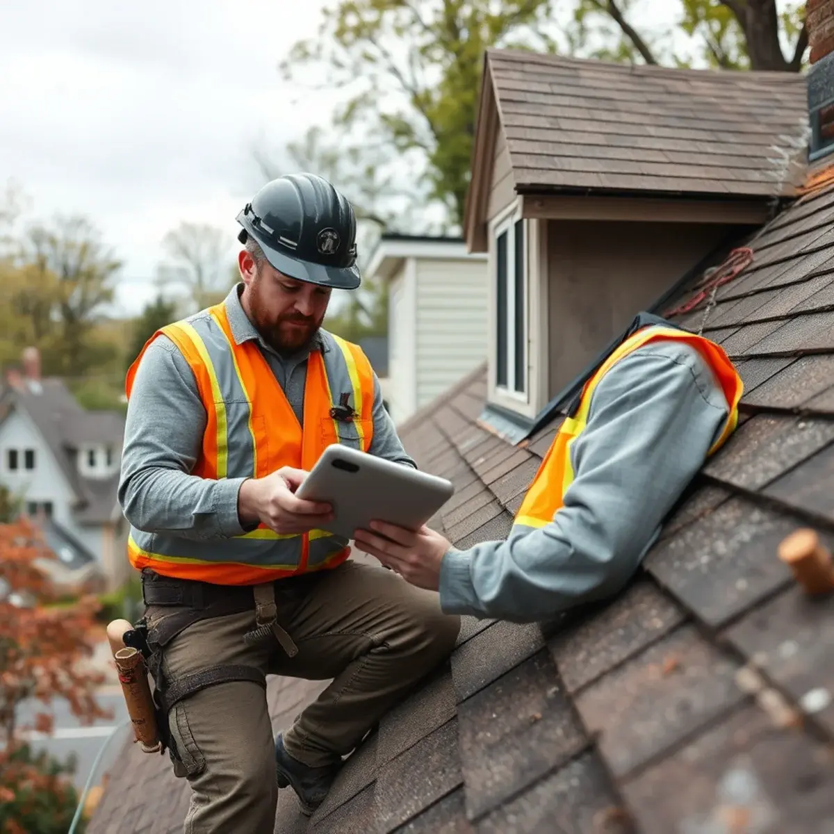 Storm damage roof repair near Larchmont, NY