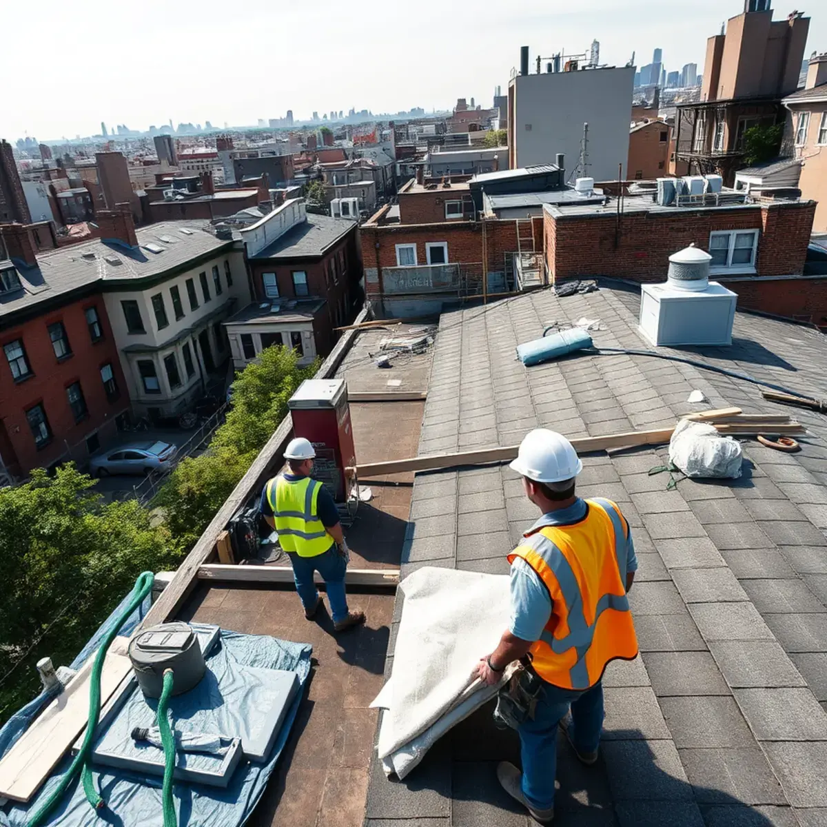 Roof replacement project near Lower East Side, NY