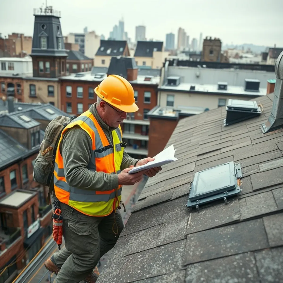 Storm damage roof repair near Lower East Side, NY