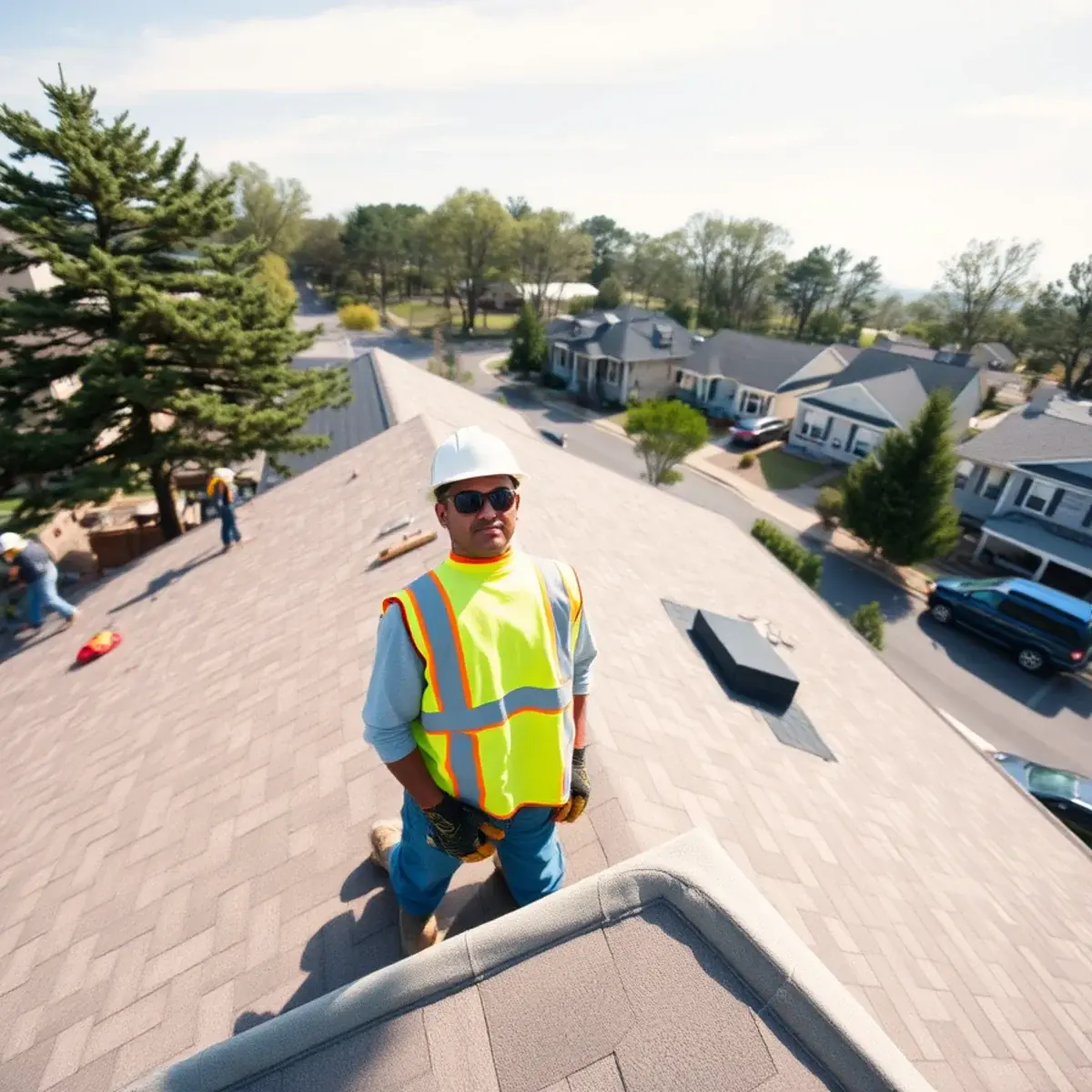 Roof replacement project near Medford, NY