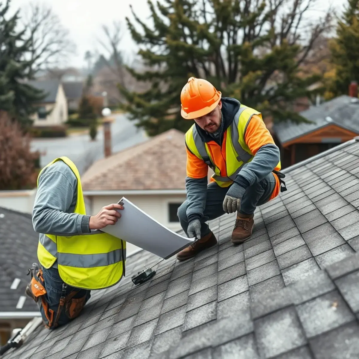 Storm damage roof repair near Medford, NY