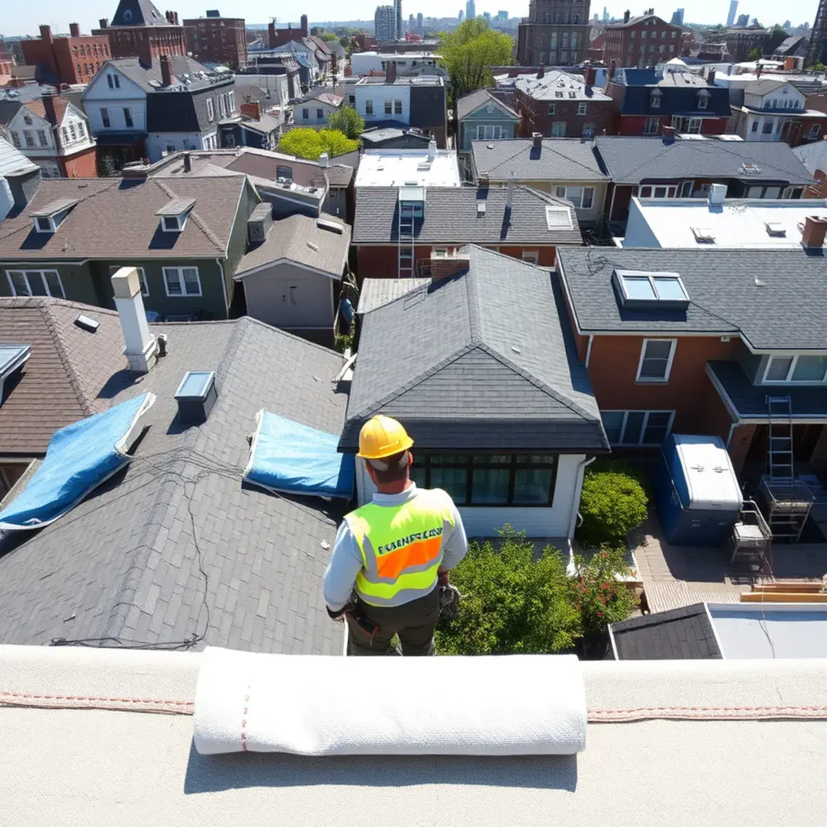 Roof replacement project near Midland Beach, NY