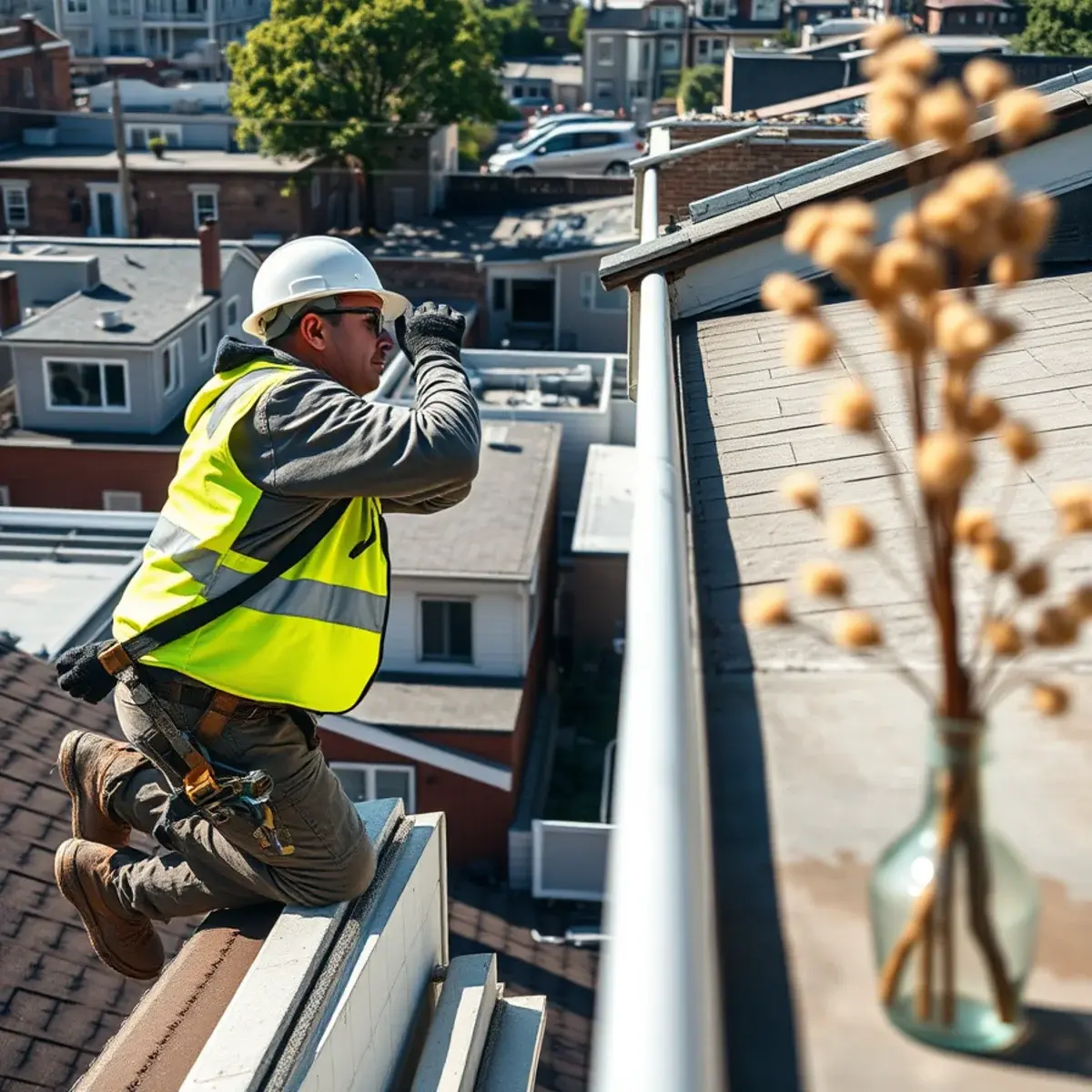 Gutter protection and roof drainage work near Midland Beach, NY