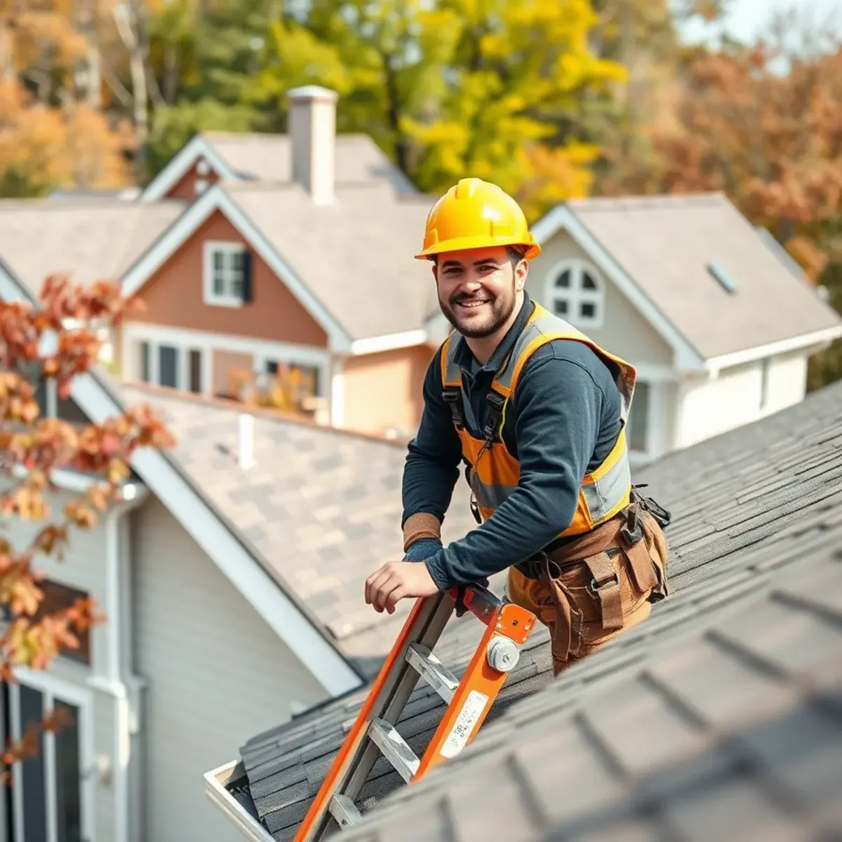 Roofing contractor working on a home in Montgomery, NY