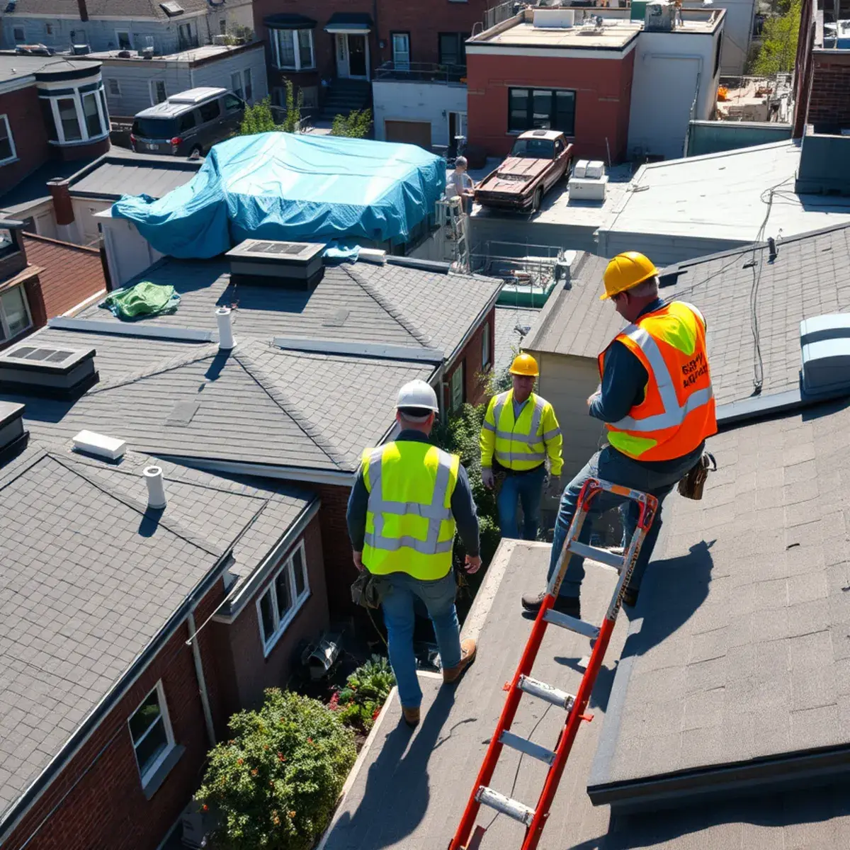 Roof replacement project near Morningside Heights, NY