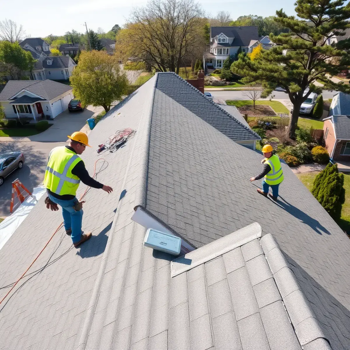 Roof replacement project near Northport, NY
