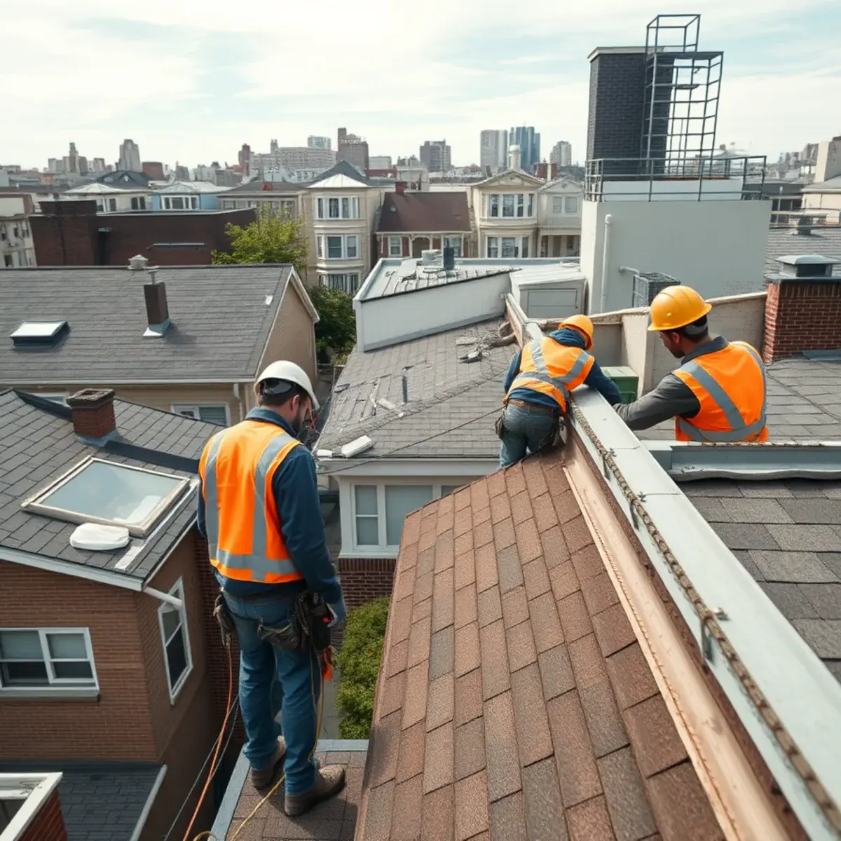 Roof replacement project near Park Slope, NY