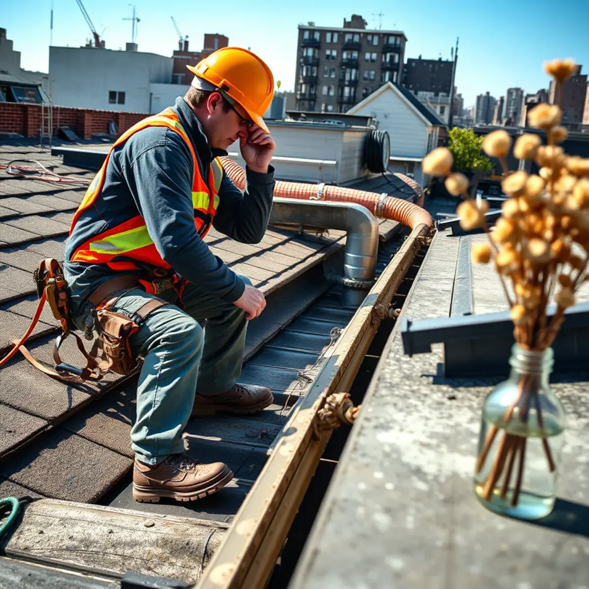Gutter protection and roof drainage work near Park Slope, NY