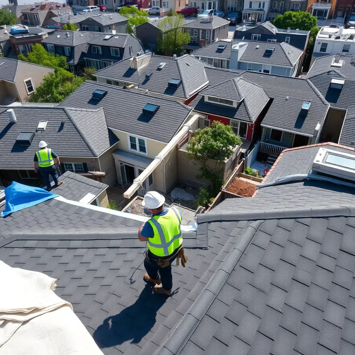 Roof replacement project near Ridgewood, NY