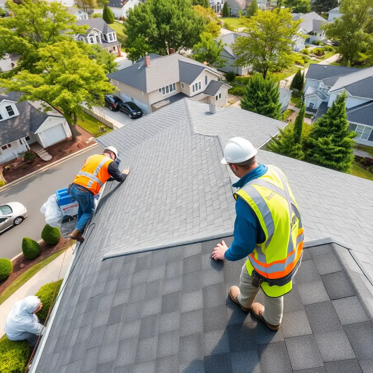 Roof replacement project near Rockville Centre, NY