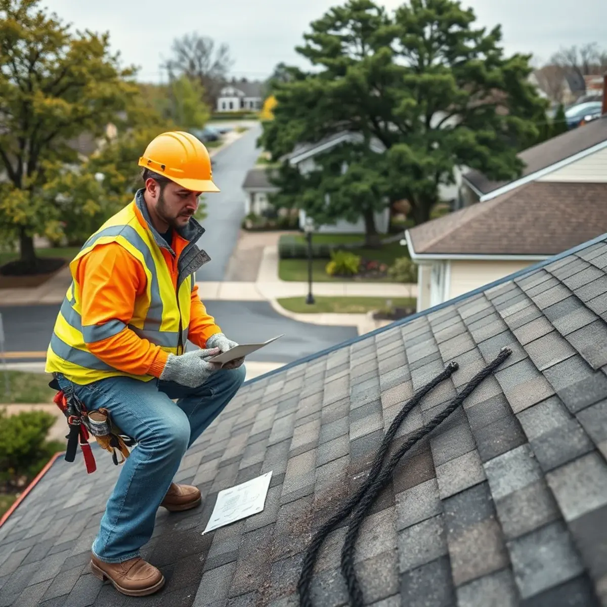 Storm damage roof repair near Rockville Centre, NY