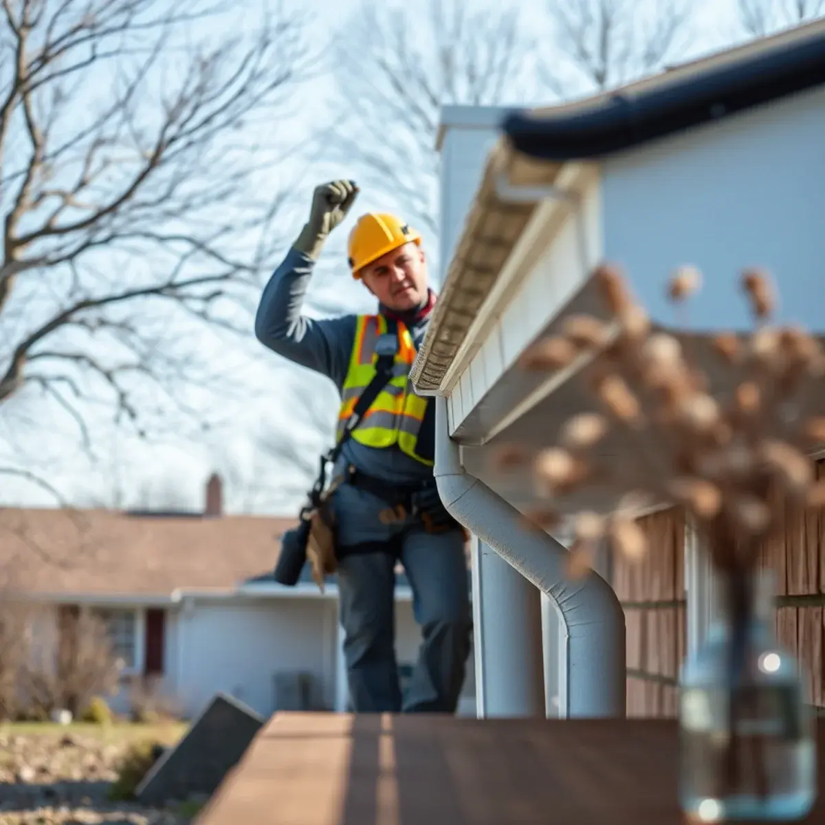 Gutter protection and roof drainage work near Rockville Centre, NY