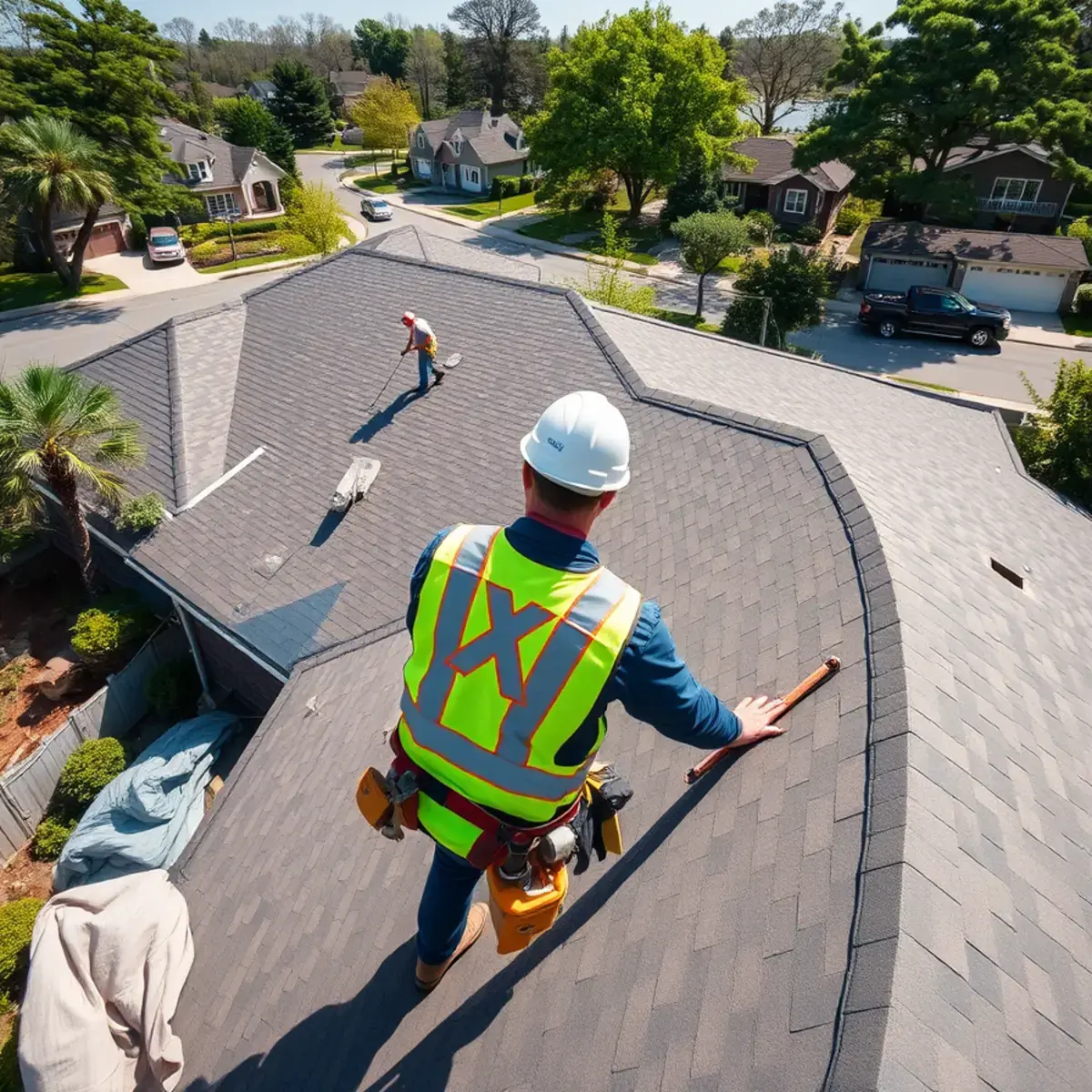 Roof replacement project near Roslyn, NY