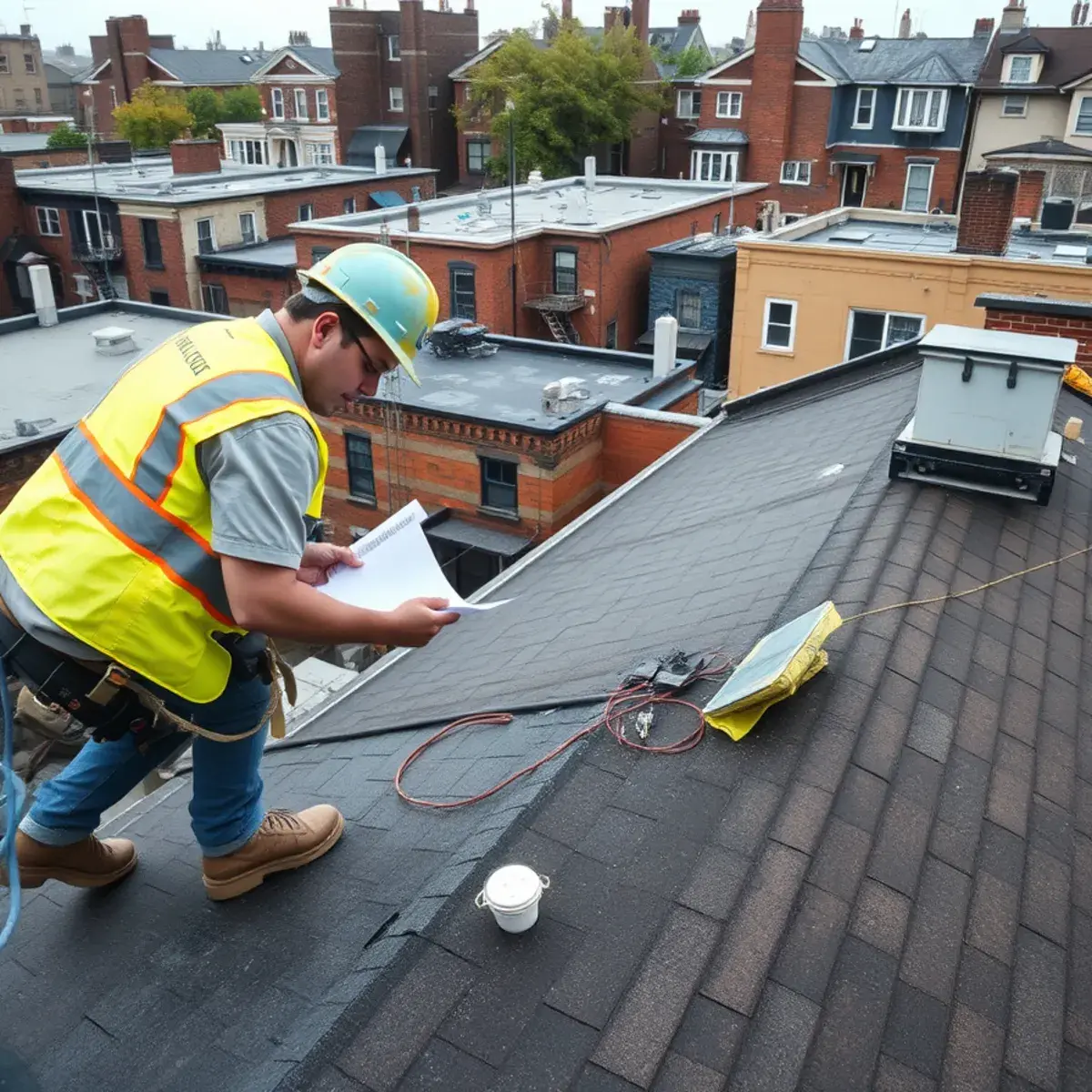 Storm damage roof repair near Sunset Park, NY