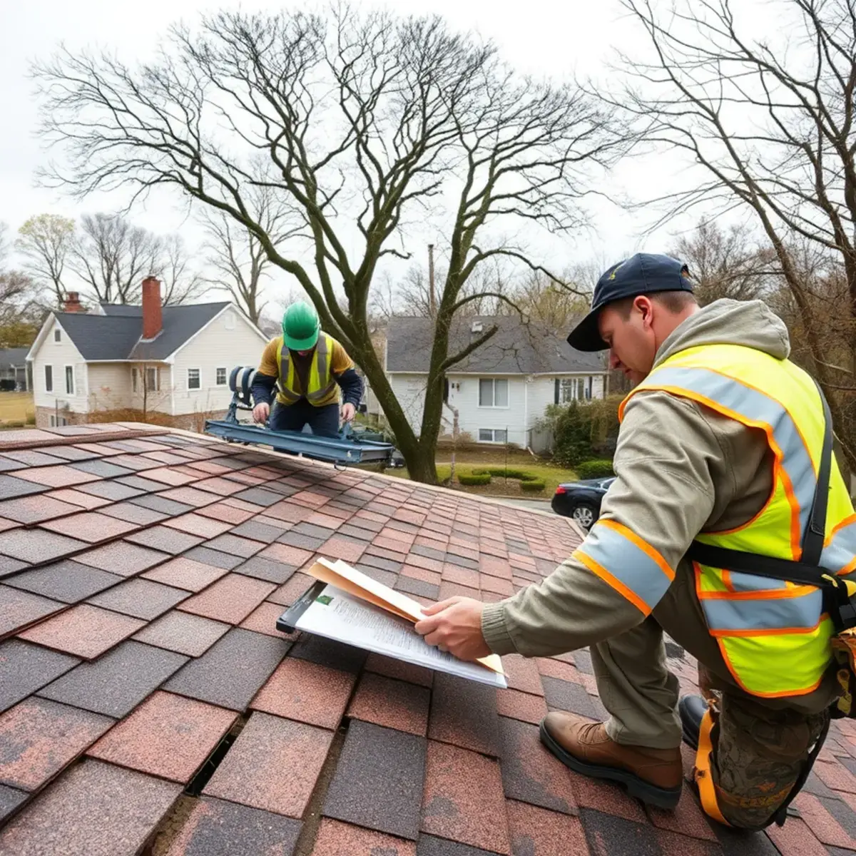 Storm damage roof repair near Babylon, NY