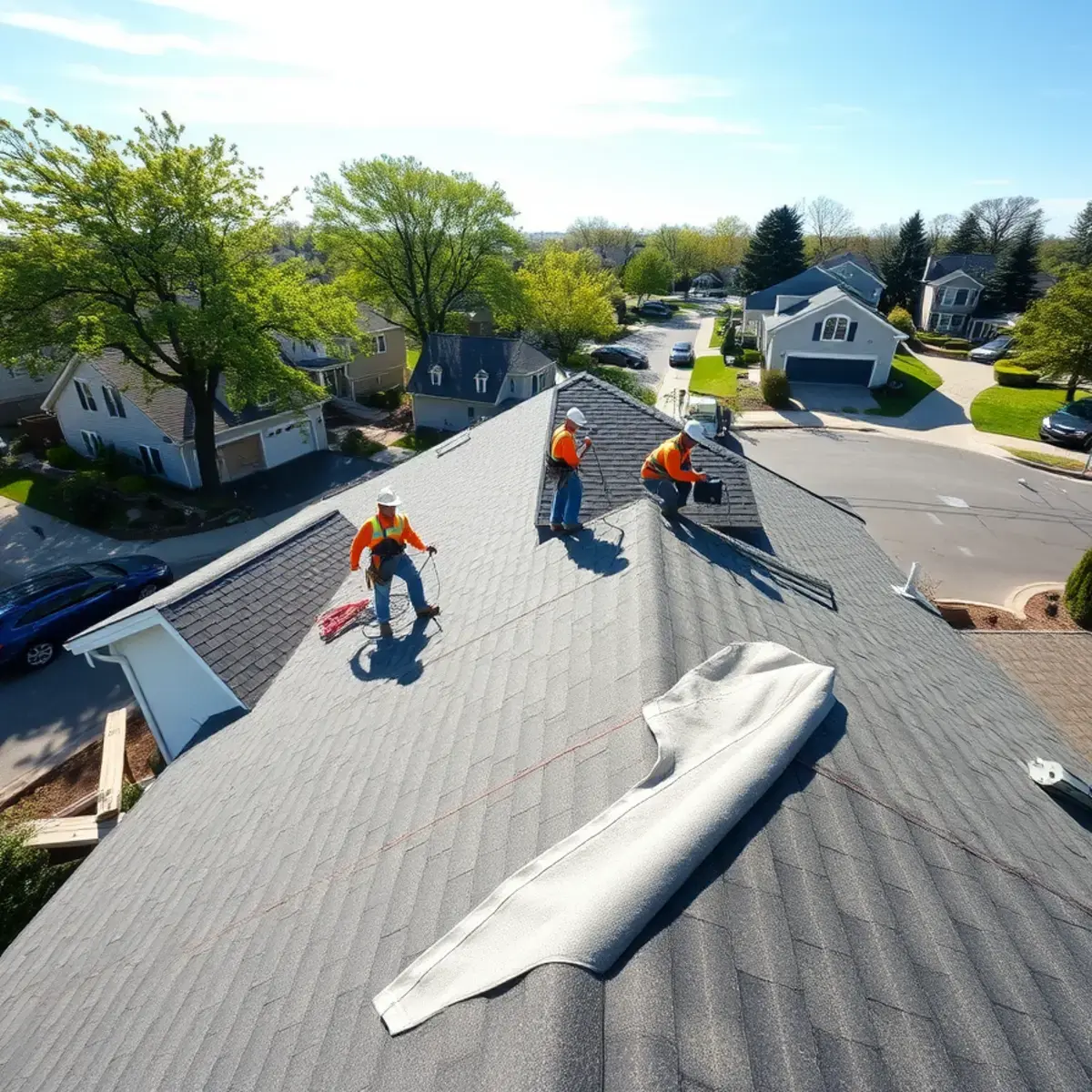 Roof replacement project near Baldwin, NY