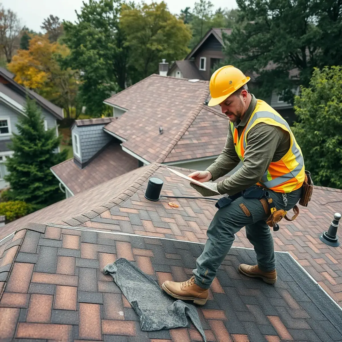 Storm damage roof repair near Batavia, NY