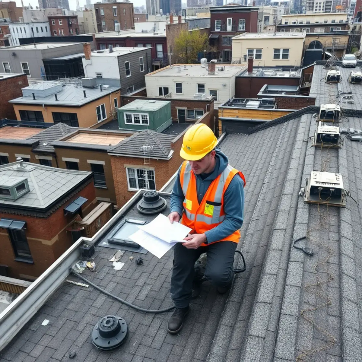 Storm damage roof repair near Battery Park City, NY