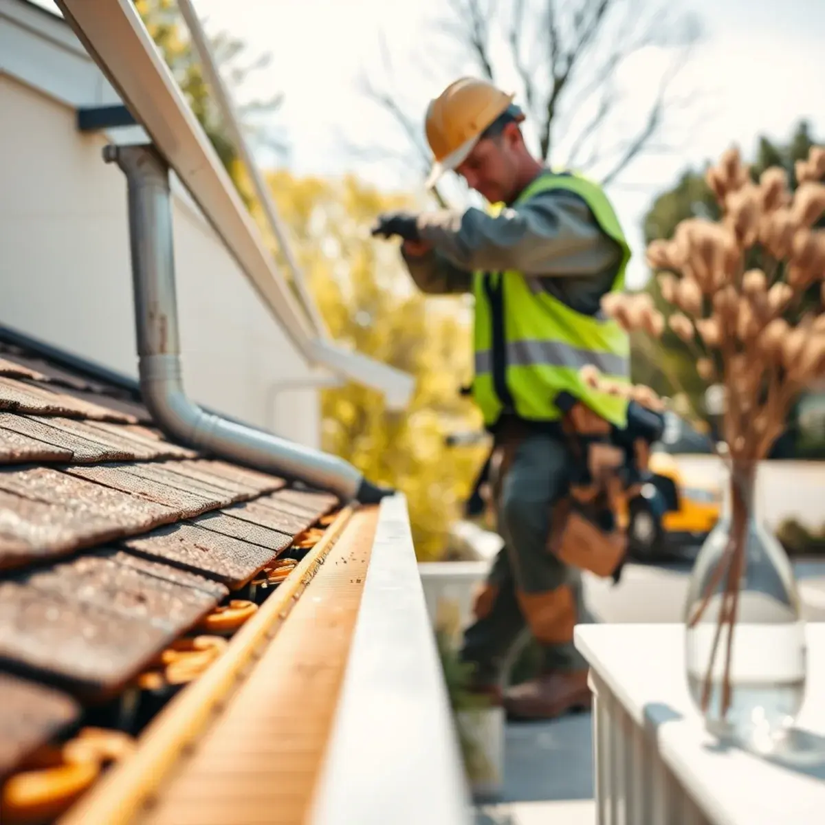 Gutter protection and roof drainage work near Bay Shore, NY
