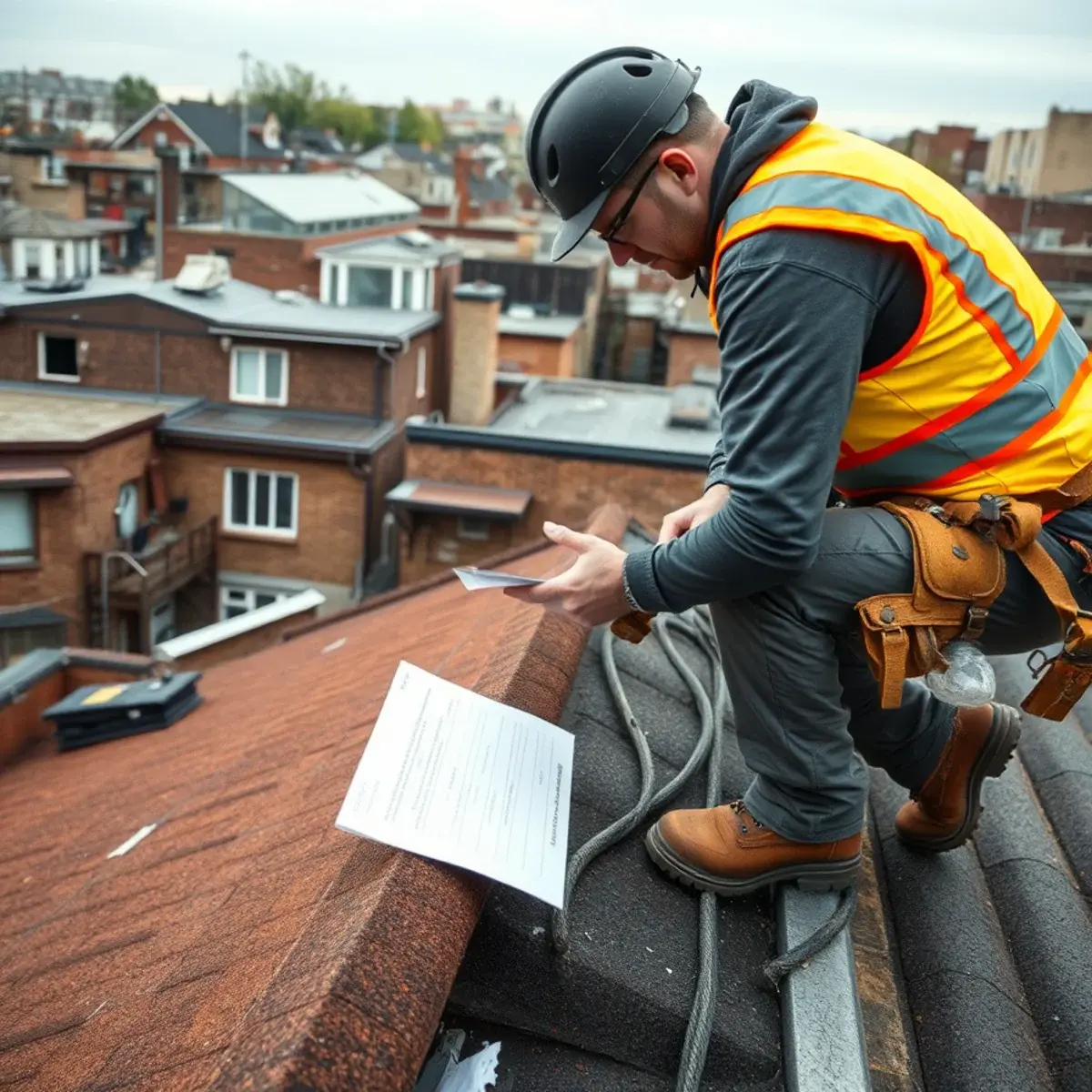 Storm damage roof repair near Bayside, NY