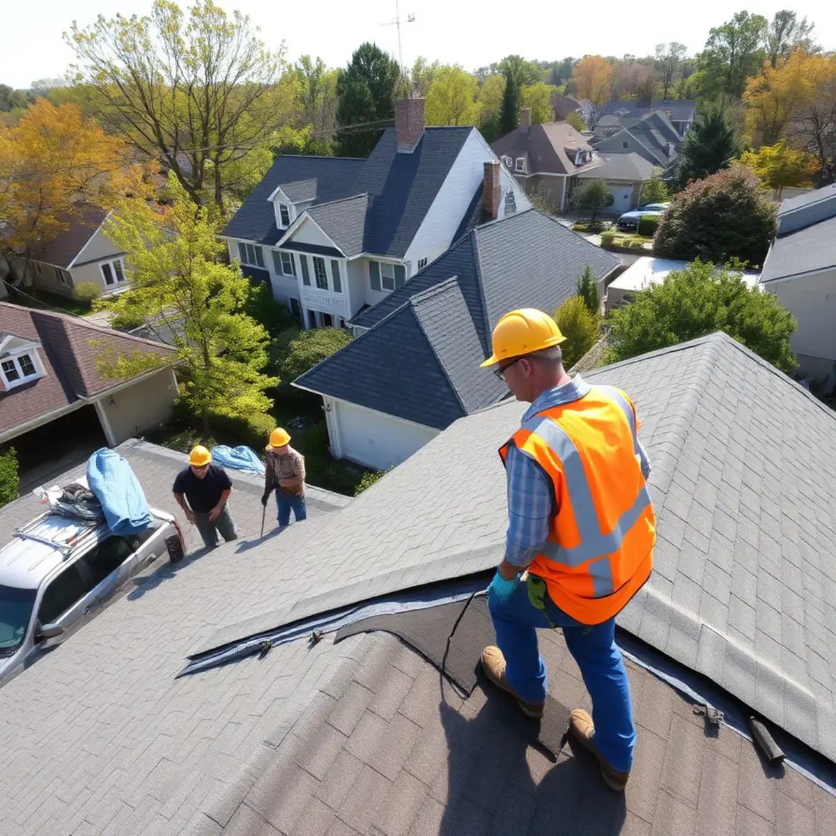 Roof replacement project near Bedford, NY