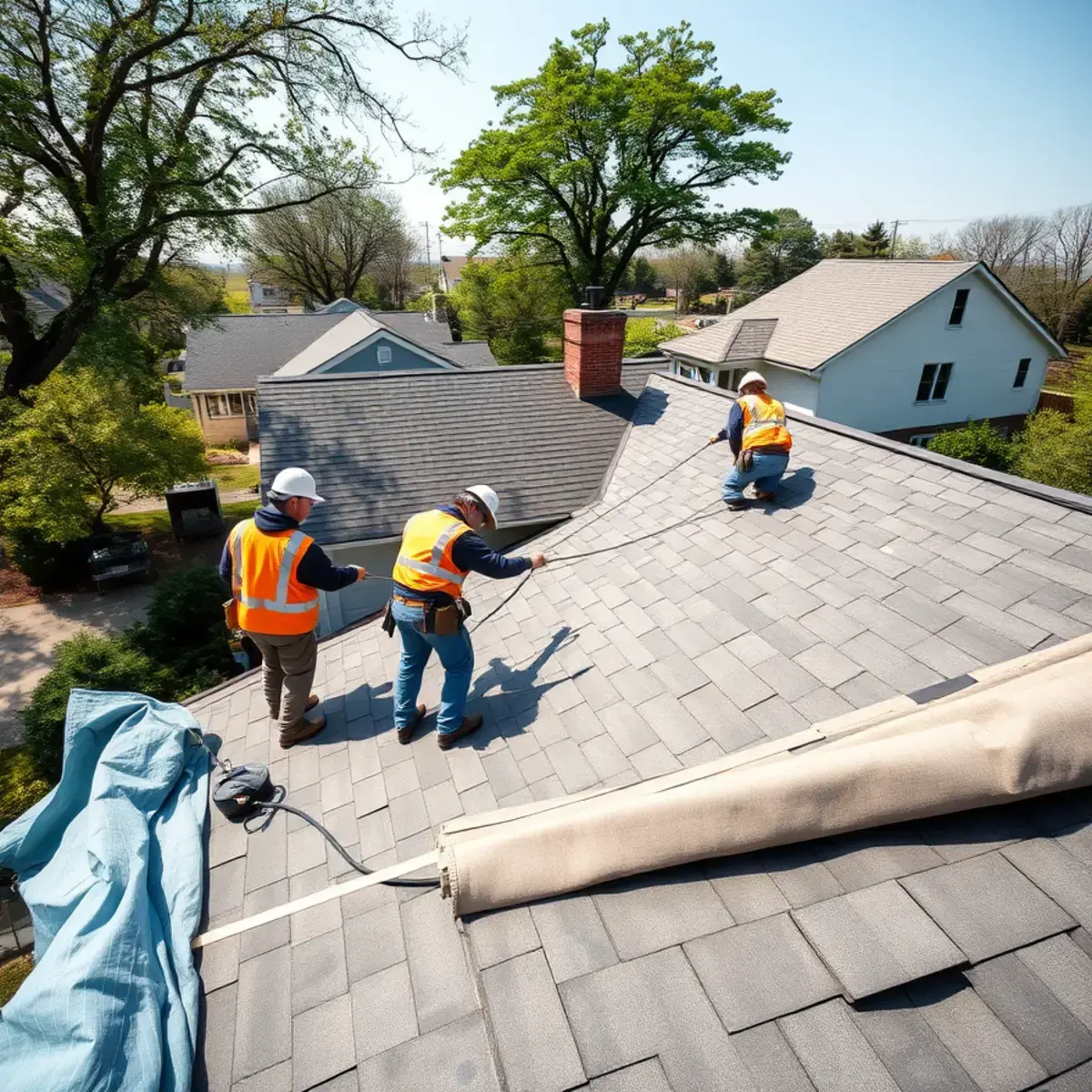 Roof replacement project near Bridgehampton, NY