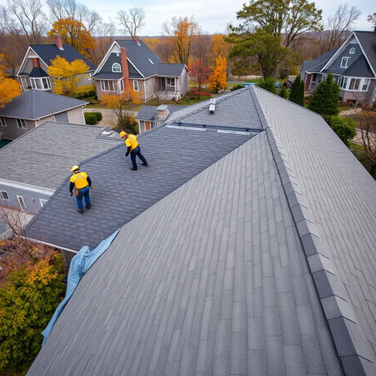 Roof replacement project near Buffalo, NY
