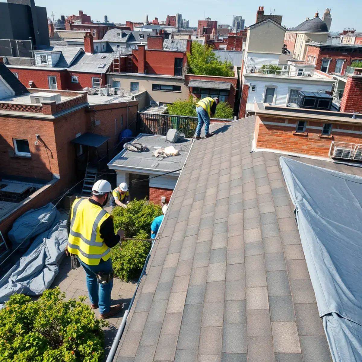 Roof replacement project near Bushwick, NY