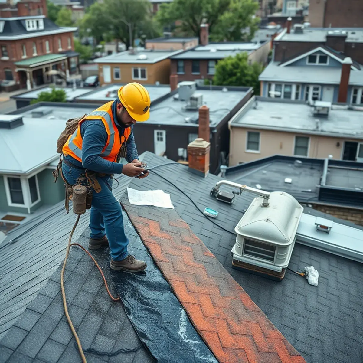 Storm damage roof repair near Bushwick, NY