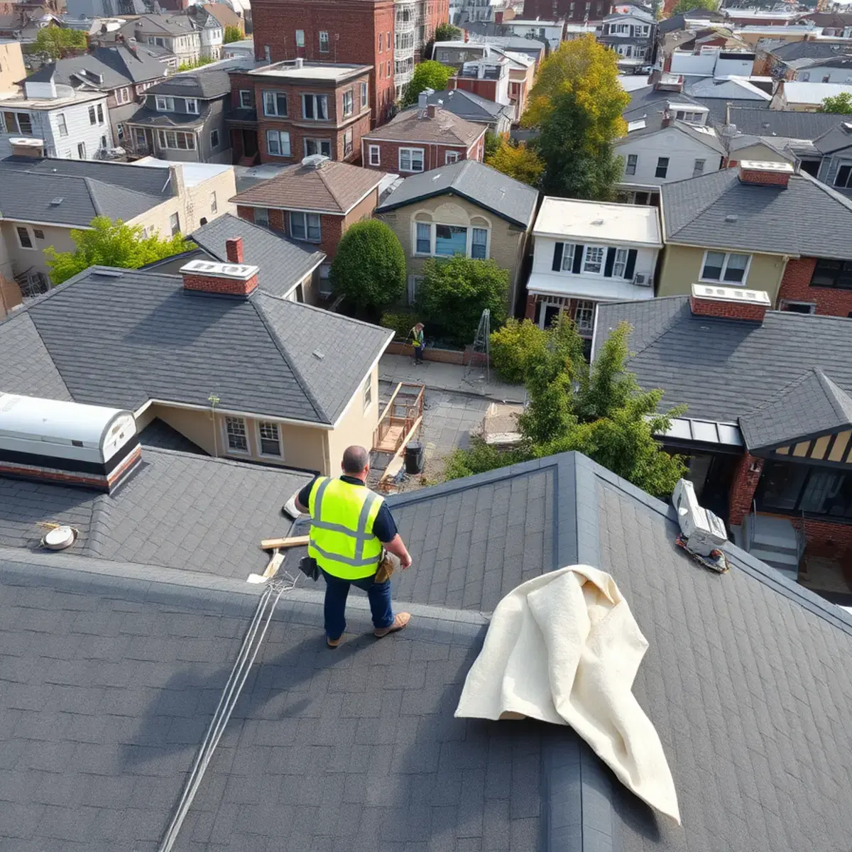 Roof replacement project near Canarsie, NY
