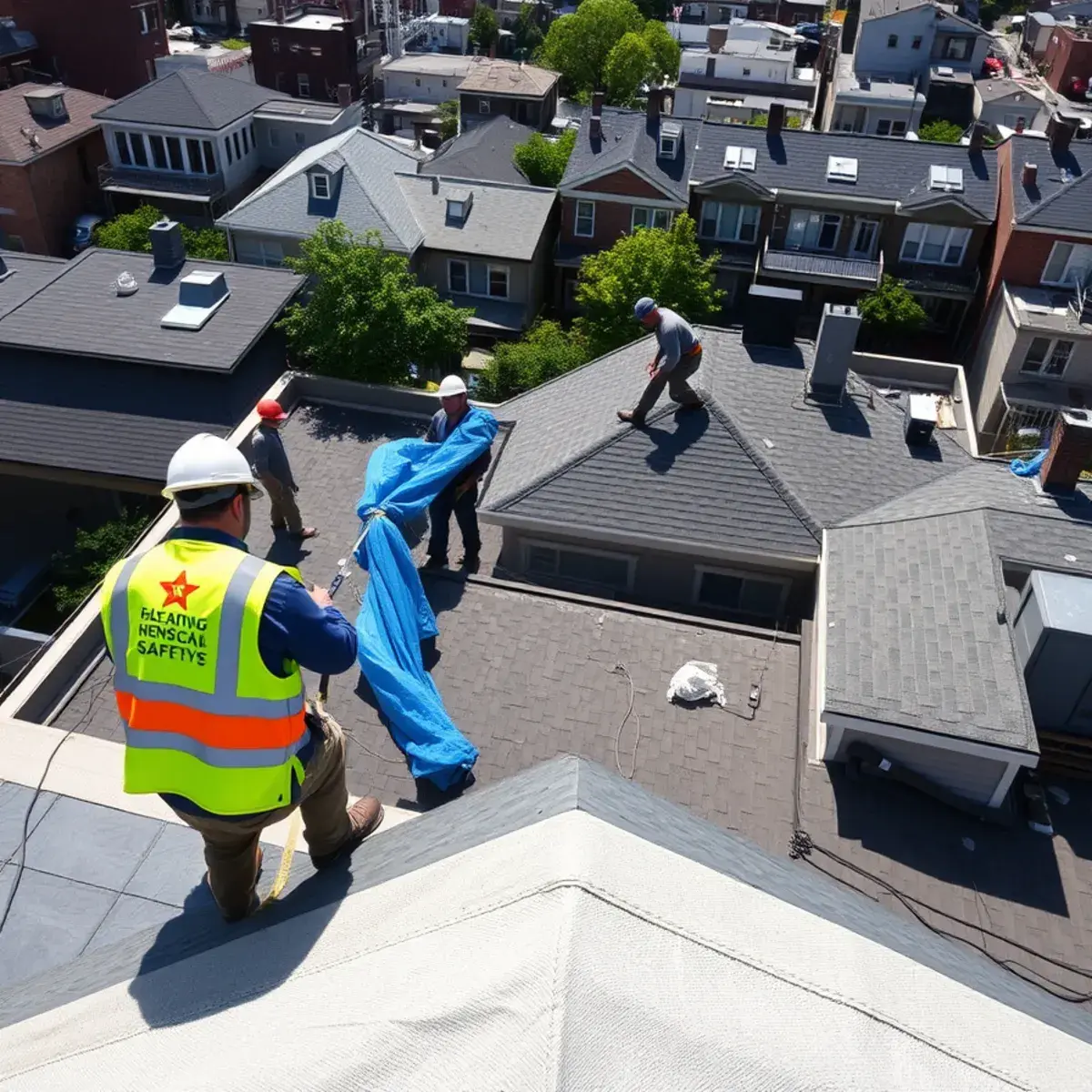 Roof replacement project near Castle Hill, NY
