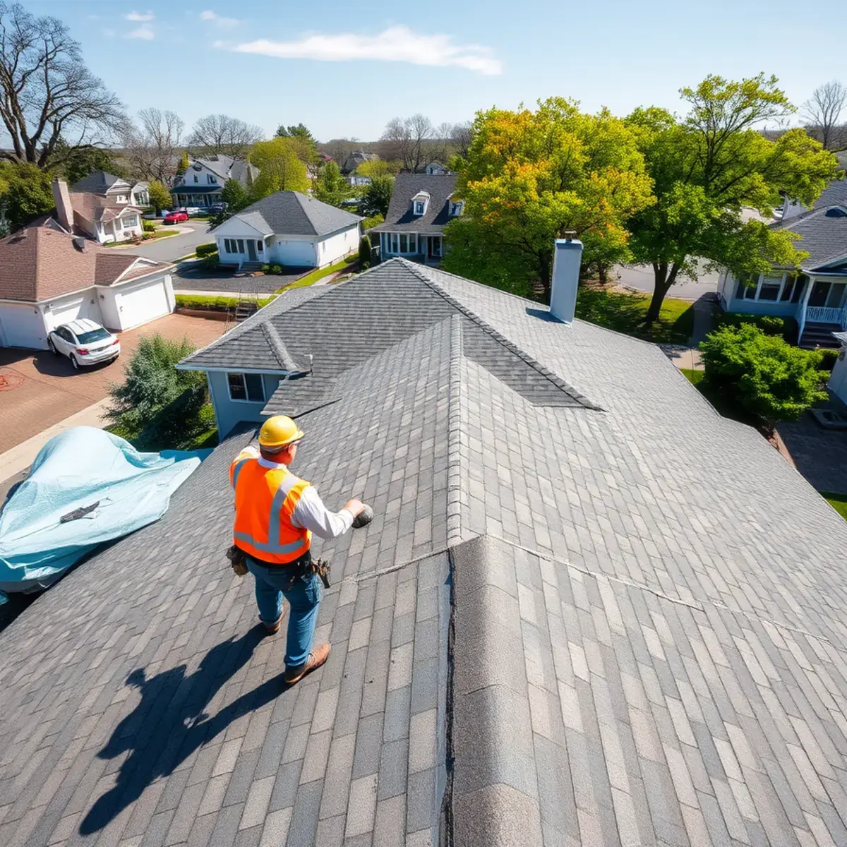 Roof replacement project near Cedarhurst, NY